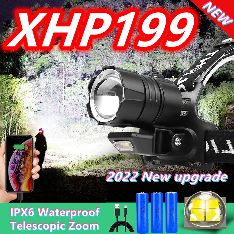2022 ο XHP199   LED   18650 ..